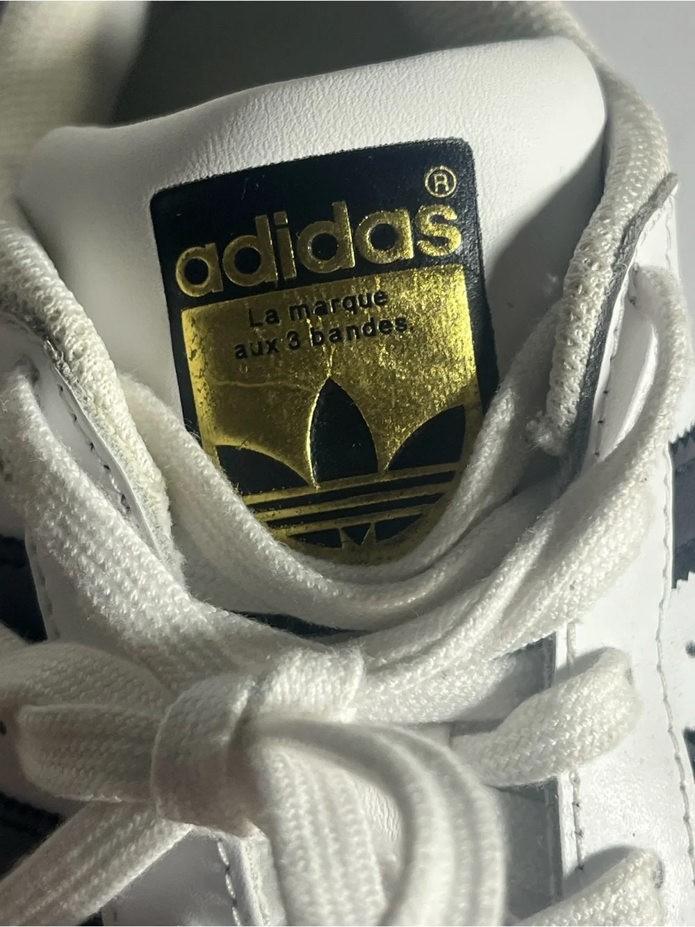 adidas White Sneakers with Black Stripes